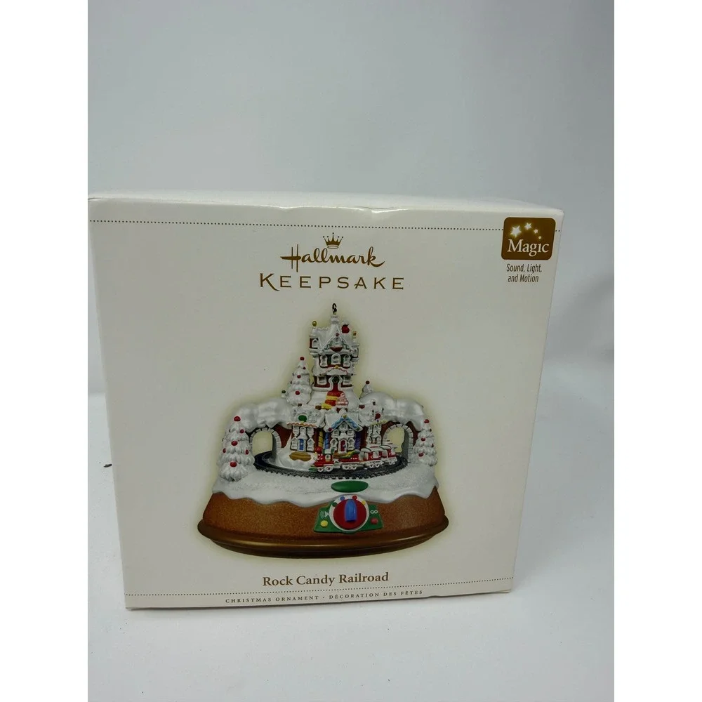 Hallmark Keepsake Rock Candy Railroad 2006 Magic Sound Light Motion Ornament